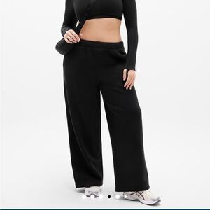 athleta forever fleece wide leg pants